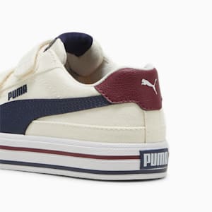 Court Classic Vulc Formstrip Kids' Sneakers, Warm White-Sugared Almond-PUMA Navy, extralarge
