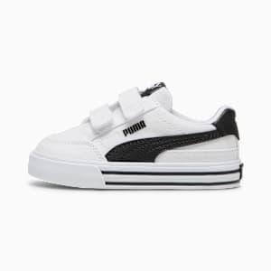 Tenis Court Classic Vulc Formstrip para bebés, PUMA White-PUMA Black, extralarge