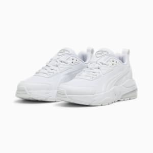 Vis2k Big Kids' Sneakers, PUMA White-PUMA White, extralarge