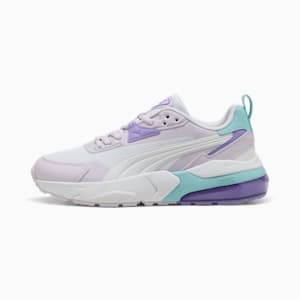 Vis2k Big Kids' Sneakers, PUMA White-PUMA White-Lilac Frost, extralarge