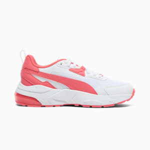 Vis2k Big Kids' Sneakers, PUMA White-Peach Frost, extralarge