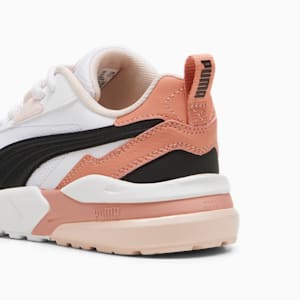 Vis2k Little Kids' Sneakers, PUMA White-PUMA Black-Deeva Peach, extralarge