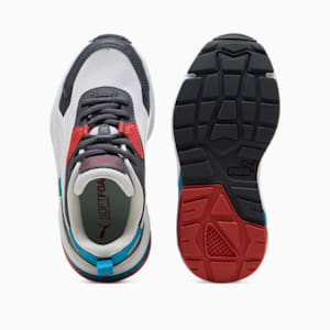 Vis2k Little Kids' Sneakers, Feather Gray-PUMA White-Red Fire, extralarge