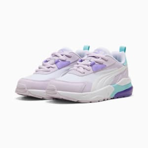 Vis2k Little Kids' Sneakers, PUMA White-PUMA White-Lilac Frost, extralarge