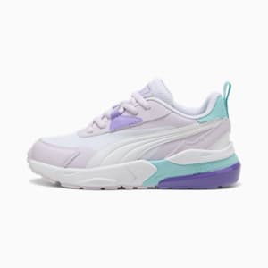 Vis2k Little Kids' Sneakers, PUMA White-PUMA White-Lilac Frost, extralarge