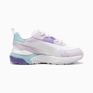 Tenis para infantes Vis2k, PUMA White-PUMA White-Lilac Frost, extralarge
