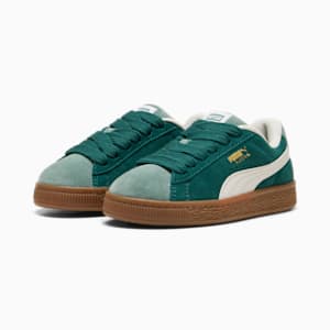 Tenis Suede XL para niños, Dark Myrtle-Vapor Gray-Green Moon, extralarge