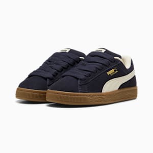 Tenis Suede XL para niños, New Navy-Frosted Ivory, extralarge