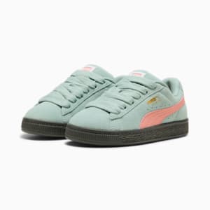 Suede XL Little Kids' Sneakers, Modern Mint-Pink Fruit, extralarge