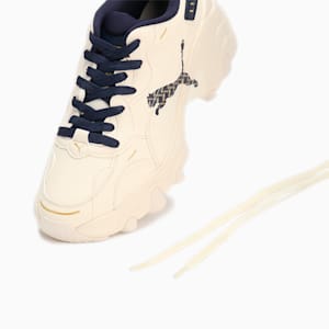 ウィメンズ パルサー ウェッジ モノグラム スニーカー, Pristine-PUMA Navy, extralarge-JPN