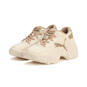 Sneakers Pulsar Wedge Monogram Femme, Pristine-Prairie Tan, extralarge