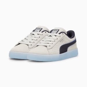 PUMA x PLAYSTATION® Suede Little Kids' Sneakers, Glacial Gray-New Navy, extralarge