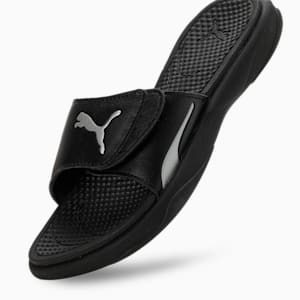 Royalcat Comfort SOFTRIDE Women's Slides, PUMA Black-PUMA Silver, extralarge-IND