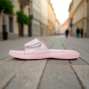 Royalcat Comfort SOFTRIDE Women's Slides, Grape Mist-PUMA Silver, extralarge-IND