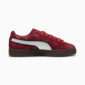 PUMA x ONE PIECE Suede Red-Haired Shanks Big Kids' Sneakers, Team Regal Red-PUMA Silver, extralarge