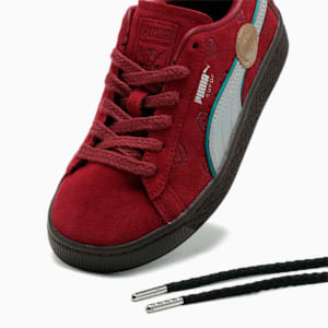 キッズ PUMA x ワンピース 赤髪のシャンクス スウェード スニーカー 17-21cm, Team Regal Red-PUMA Silver, extralarge-JPN