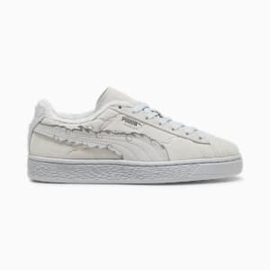 Tenis Adolescente Suede PUMA x ONE PIECE Monkey D. Luffy, Feather Gray-Platinum Gray, extralarge