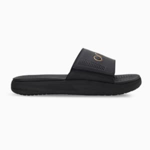 SOFTRIDE one8 V1 Men's Slides, PUMA Black-Puma Team Gold, extralarge-IND