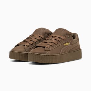 FENTY x PUMA Creeper Phatty Earth Tone Unisex Sneakers, Totally Taupe-PUMA Gold-Warm White, extralarge-IND