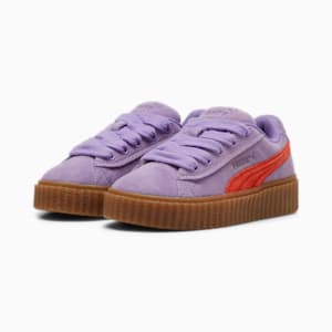 キッズ FENTY x PUMA CREEPER PHATTY スニーカー 17-21.5cm, Lavender Alert-Burnt Red-Gum, extralarge-JPN