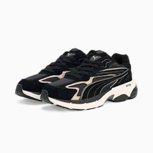 ユニセックス テバリス ニトロ メタリック スニーカー, PUMA Black-PUMA Gold-Shadow Gray, extralarge-JPN