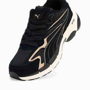 ユニセックス テバリス ニトロ メタリック スニーカー, PUMA Black-PUMA Gold-Shadow Gray, extralarge-JPN