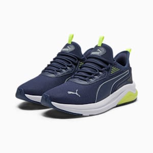 Amplifier Men's Sneakers, PUMA Navy-Cool Mid Gray-Electric Lime, extralarge