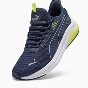 Amplifier Men's Sneakers, PUMA Navy-Cool Mid Gray-Electric Lime, extralarge