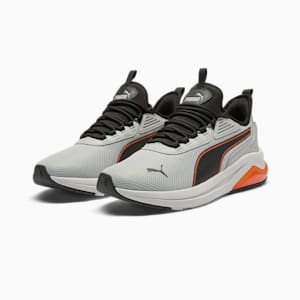 Amplifier Men's Sneakers, Flat Light Gray-PUMA Black-Rickie Orange, extralarge