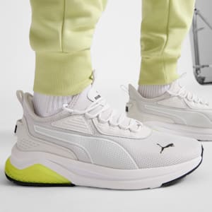 Tenis Amplifier para hombre, Feather Gray-PUMA White-PUMA Black-Lemon Sherbert, extralarge
