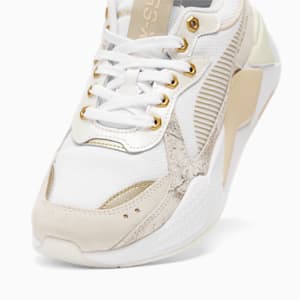 Zapatillas RS-X Glimmer para mujer, PUMA White-Gold-Warm White, extralarge