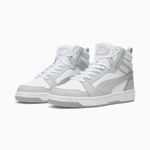 Sneakers larges Rebound V6 Homme, PUMA White-Ash Gray, extralarge