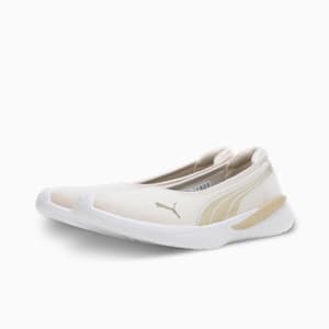 Puma Evelyn Softride Women's Ballerinas, Alpine Snow-Metallic Gold-PUMA White, extralarge-IND