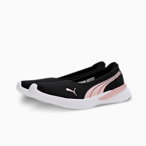 Puma Evelyn Softride Women's Ballerinas, PUMA Black-Rose Gold-PUMA White, extralarge-IND