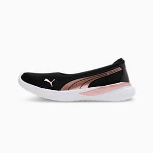 Puma Evelyn Softride Women's Ballerinas, PUMA Black-Rose Gold-PUMA White, extralarge-IND