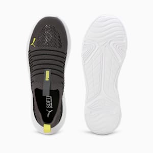 Kardio Men's Slip-On Shoes, PUMA Black-Dark Coal-Lime Sheen, extralarge-IND