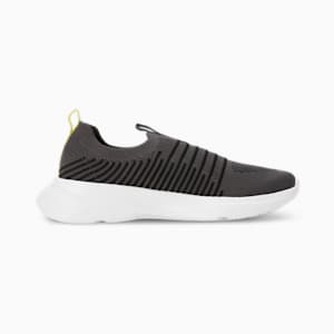 Kardio Men's Slip-On Shoes, PUMA Black-Dark Coal-Lime Sheen, extralarge-IND