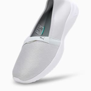 Adelina Glam Women's Ballerinas, Silver Mist-PUMA Black, extralarge-IND