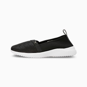 Adelina Glam Women's Ballerinas, PUMA Black-Metallic Gold, extralarge-IND