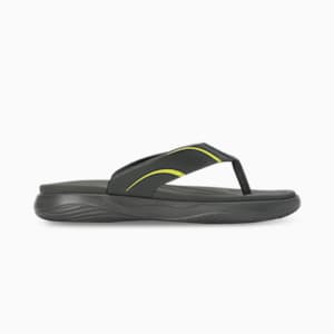 Softride Seave Xpress Men's Flip-Flops, Mineral Gray-Lime Sheen, extralarge-IND