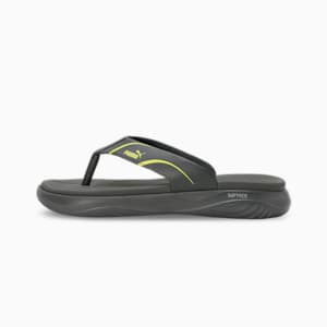 Softride Seave Xpress Men's Flip-Flops, Mineral Gray-Lime Sheen, extralarge-IND