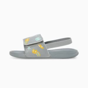 Popcat 20 Backstrap V2 Kid's Sandals, Cool Mid Gray-PUMA White, extralarge-IND