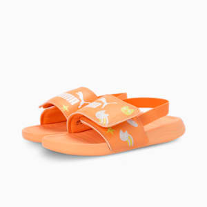 Popcat 20 Backstrap V2 Kid's Sandals, PUMA Black-Clementine-PUMA White, extralarge-IND