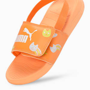 Popcat 20 Backstrap V2 Kid's Sandals, PUMA Black-Clementine-PUMA White, extralarge-IND