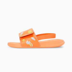 Popcat 20 Backstrap V2 Kid's Sandals, PUMA Black-Clementine-PUMA White, extralarge-IND