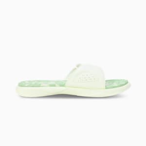 Royalcat Comfort Softride Daze Women's Slides, Warm White-Cool Cucumber-Green Illusion, extralarge-IND