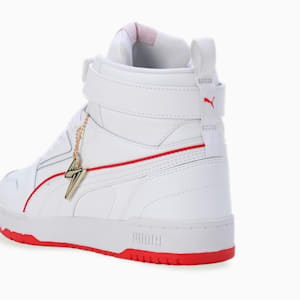 All red deals high top pumas