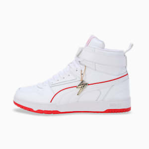 RBD Game x HARRDY SANDHU Men's Sneakers, PUMA White-For All Time Red-Feather Gray, extralarge-IND