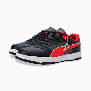 RBD Game Low x HARRDY SANDHU Men's Sneakers, Shadow Gray-PUMA Black-For All Time Red, extralarge-IND