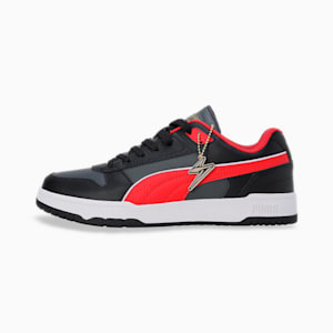 RBD Game Low x HARRDY SANDHU Men's Sneakers, Shadow Gray-PUMA Black-For All Time Red, extralarge-IND